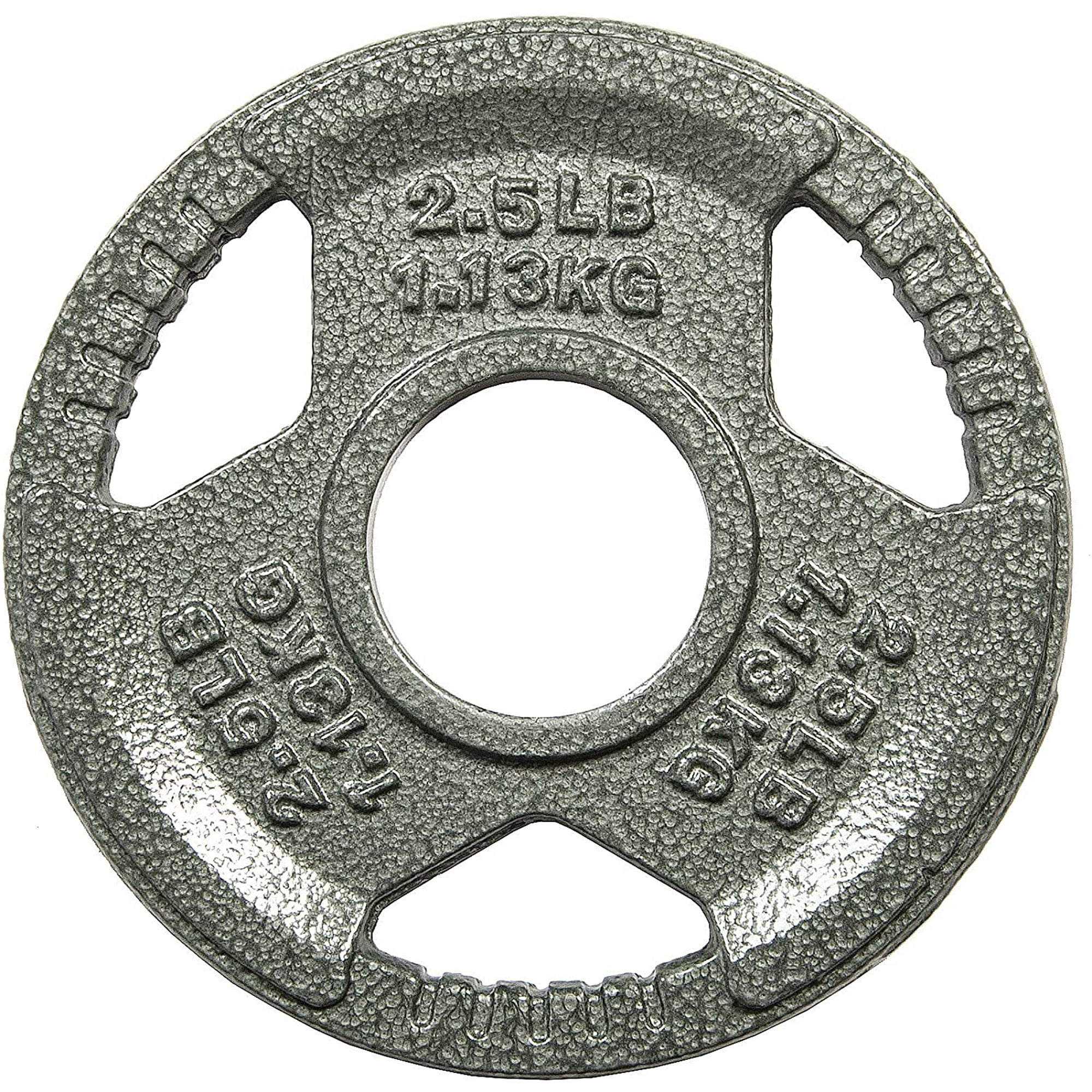 FlexWave Tri-Grip Cast Iron Plate Weight Plate for Strength Training, Weightlifting and Crossfit, 2-Inch, 2.5lbs Single