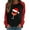 Black, variant on Fesfesfes Women's Raglan Sweatshirt Christmas Printed Long Sleeve Tops Round Neck Casual Tops Under $10