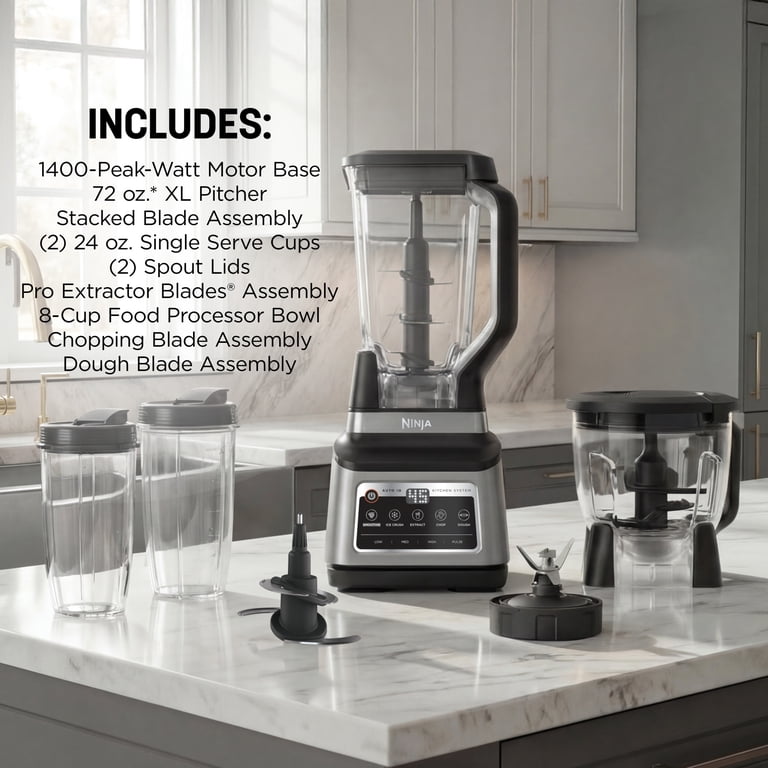 Ninja BN801 Kitchen System, Auto-IQ Technology, 72 oz. Pitcher