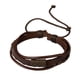 thumbnail image 2 of Cómoda de cordón de cuero PU con lazo ajustable con cordón café Hugo Pulsera trenzada ajustable, 2 of 9