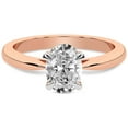 thumbnail image 3 of 3 Carat IGI Certified Oval Shape Lab Grown Diamond Engagement Ring | 14K Rose Gold | Azalea Classic Solitaire Diamond Ring | FG-VS1-VS2 Quality Friendly Diamonds, 3 of 5