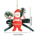 thumbnail image 6 of Dserfhy Christmas Ornament Small Boot Mitten Santa Snowman Gingerbread Man Xmas Tree Hanging Ornament Holiday Decorative Car Pendant for Wall Door Window Decor, 6 of 8