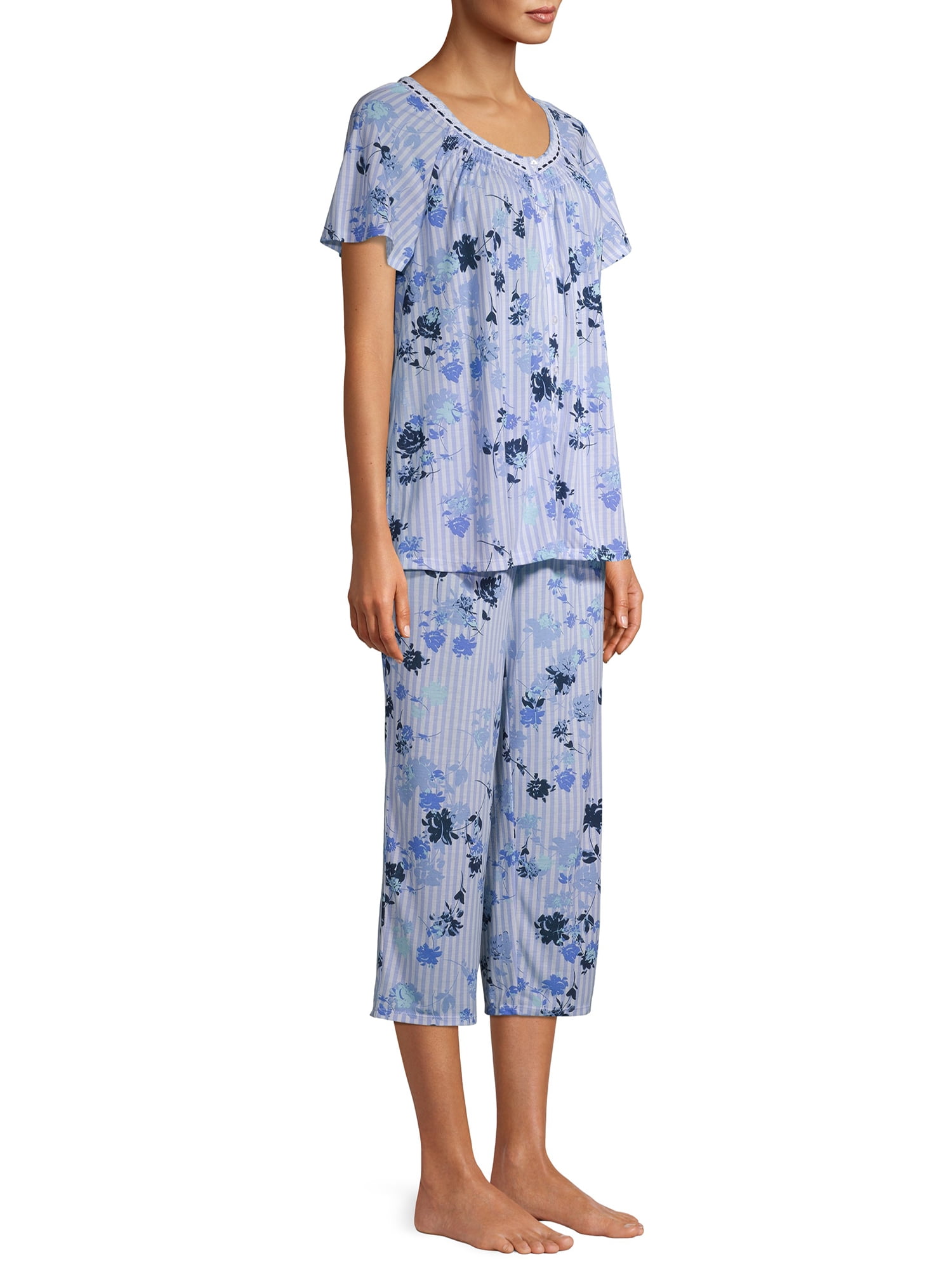 Secret Treasures Women's and Women's Plus Traditional Short Sleeve 2-Piece Pajama Set