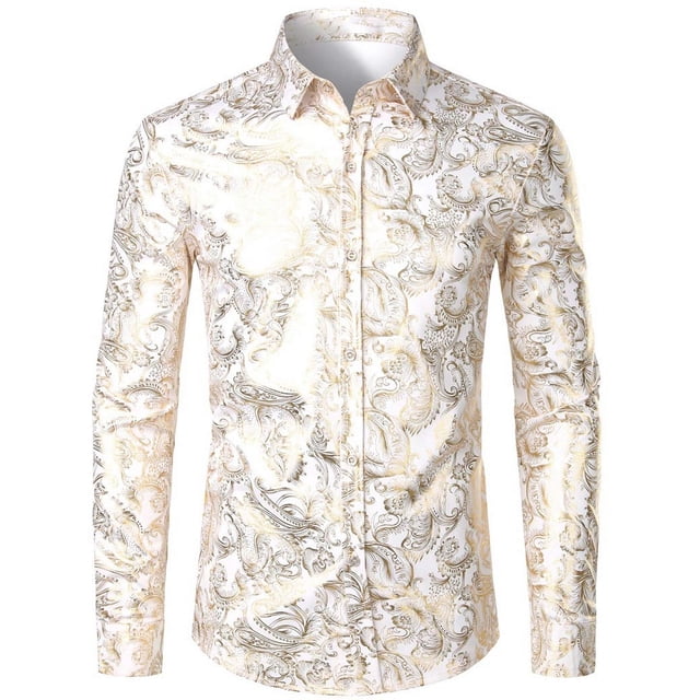 Nueva camisa de moda para hombre con estampado 3D de flores solapa con botones camisa de manga larga ropa de fiesta diseño de estilos camisas cómodas