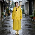thumbnail image 4 of Thickened EVA Rain Poncho for Adults, Reusable Waterproof Raincoat with Hood, Portable Outdoor Rain Gear for Hiking Cycling Commuting, Unisex Cape-Style Rain Cape, 4 of 6