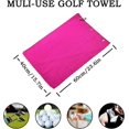 thumbnail image 4 of czcpp-2 Pack Tri-Fold Microfiber Towels Set with Carabiner Clip - Waffle Pattern Golf Towels for Bags - Outdoor Sports Towel Gifts (2 Pcs Pink + Gray), 4 of 4