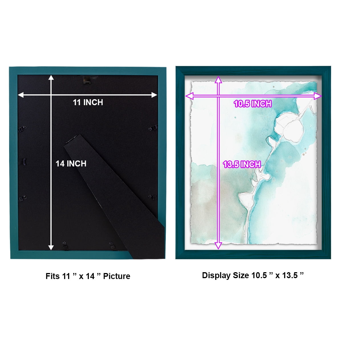 Ginkgo on Dusty Teal VII - Framed Print w/glass - Ocean Blue