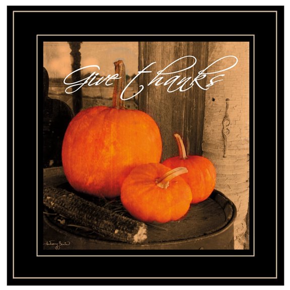 Give Thanks by Anthony Smith Printed Framed Wall Art Wood Multi-Color