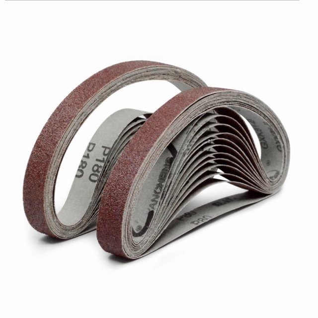 20pcs 330 * 10 mm Abrasivo Cinturones de lijado de abrasivos Finas Accesorios de la amoladora gruesa gruesa