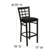 thumbnail image 5 of Flash Furniture HERCULES Series Black Window Back Metal Restaurant Barstool - Black Vinyl Seat, 5 of 11