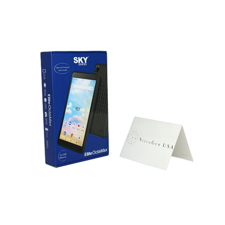 SKY Brand Android Smart Tablet Elite OctaMax, 8 Display, Factory Unlocked, 4G LTE VoLTE, 32 GB