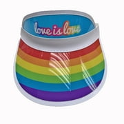 Way to Celebrate Rainbow Pride Colored Love Is Love Visor - Adult Unisex