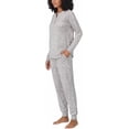 thumbnail image 2 of Nautica Women's 2 Piece Fleece Pajama Sleepwear Set, Gray Stars, X-Large, 2 of 4