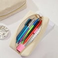 thumbnail image 4 of Corduroy Pencil Pouch with Large Capacity, Soft Zipper Pen Case for Travel and Office, Versatile Storage Bag for Makeup and Stationery, 7.1x3.0x4.1 Inch., 4 of 8