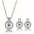 thumbnail image 2 of Silver Cubic Zirconia Necklace and Earring Set for Women, 2 of 7