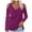 Wine, variant on Diufon Plus Size Long Sleeve Tops for Women off Shoulder Pullover Tops Cross Hollow-Out V Neck Tunics
