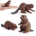 thumbnail image 2 of Figuras de animales de safari 3pcs, animales de juguete para niños con castores, toppers AUCOOMA AUCOOMA, 2 of 2
