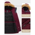 thumbnail image 5 of Soularge Women's Plus Size Winter Coat Windproof Puffer Jacket Warm Winter Parka Jacket Red 1X, 5 of 7