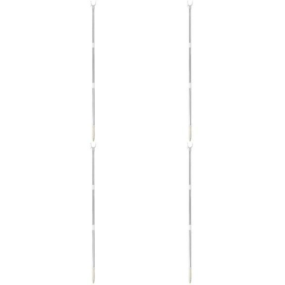 4 Pieces Clothesline Prop Poles Stitching Rail Easy-to-use Hanger Retractable