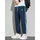 thumbnail image 3 of Pantalones deportivos informales con rayas laterales para hombre, ropa deportiva de fitness, pantalones de chándal holgados, pantalones de gimnasio, pantalones de chándal, 3 of 5