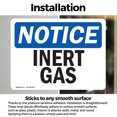 thumbnail image 3 of (2 Pack) Inert Gas OSHA Notice Sign 10 Inch X 7 Inch Vinyl Label Decal Sticker Weather Resistant, UV Protected for Workplace, Business, and Construction Site, Made in the USA, 3 of 7