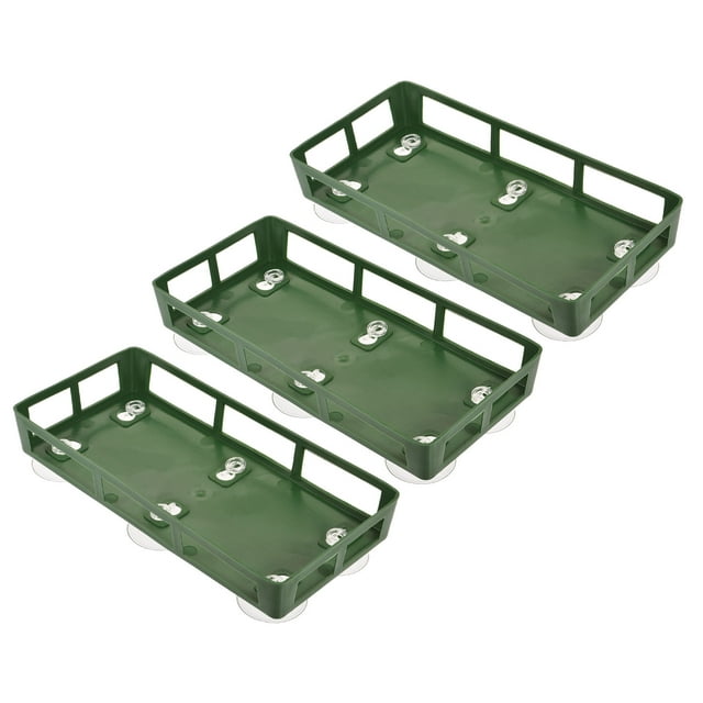 Soporte Base Espuma Floral con Ventosas Unique Bargains Verde Paquete de 3