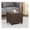 Brown Leather Storage Ottoman With Wheels, variant on 16.7" H Brown Leather Storage Ottoman with 360 Caster Wheels, Square Foot Stool with Decorative Bronze Thumb Tacks & 330 LB Load Capacity, Modern Ottoman for Living Room, Bedroom, Entryway