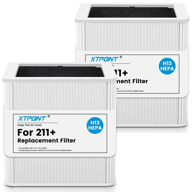 211+ Replacement Filter Compatible with Blue Pure Blue Pure 211+ Air Cleaner Purifier Series, 2 Stage Filtration System of H13 Tr