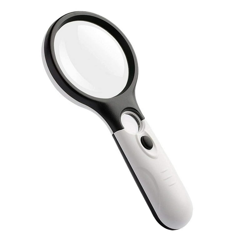 1 Pcs Magnifying Glass With Light,3x ,45x Handheld Magnifier,led Lighted  Magnifying Glass For Reading Small Prints,coins,map,jewelry,hobbies Crafts