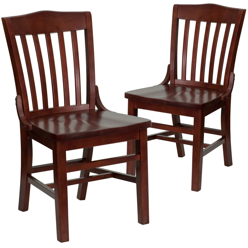 Flash Furniture 2 Pk. HERCULES Series Mahogany Finished School House