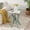 Green, variant on Round End Table 24'' High Side Table with White Top & Cross Legs, Mid Century Modern Accent Bedside Table for Living Room, Balcony, Bedroom or Small Spaces, White Walnut