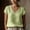 Green, variant on V Neck Tops for Women Short Sleeve Lace Trim Summer Cotton Blouse,Khaki Size S