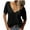 Black, variant on Womens Short Sleeve T Shirts V Neck Loose Fit Shirts Summer Casual Basic Tee Tops