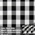 thumbnail image 3 of Buffalo Plaid Black White Curtain Panels 84 Inch Length,Farmhouse Semi Sheer Drapes,Rustic Rod Pocket Window Treatment for Bedroom Living Room(2 Panels,40"x84",Black), 3 of 6