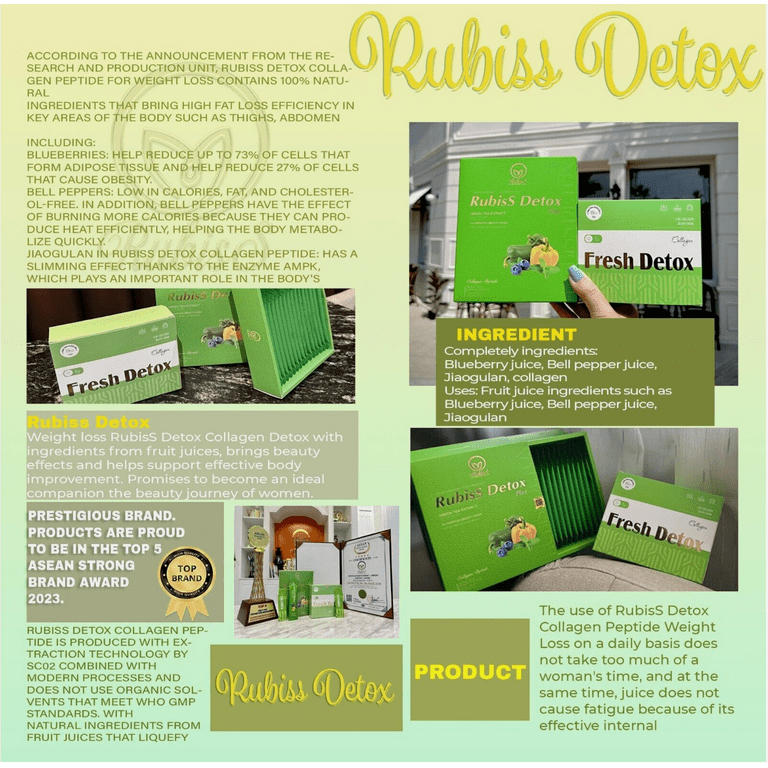 Rubiss Detox Plus Free Fresh Detox Collagen (Nước Giảm Cân Trái ...