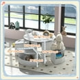 thumbnail image 3 of Qaba Ensemble de 5 Pcs Table et Chaises pour Enfants avec Rangement pour Chambre d'Enfant, Gris, 3 of 10
