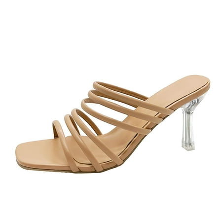 

Womens Sandals Womens Stilettos High Heels Low Mid Square Heel Ankle Strap Sandal Office Ladies Pointed Toe Pumps Shoes Women S Sandals Pu Beige 40
