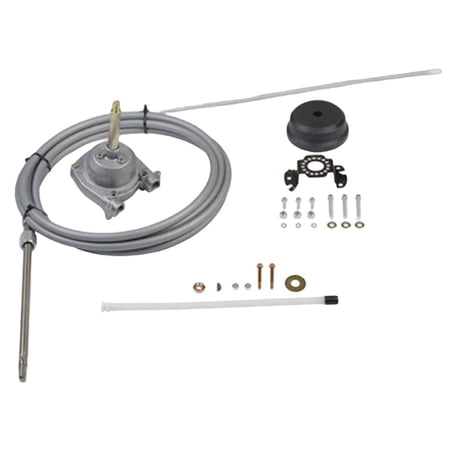 OEM Grade 7 Foot Rotary Steering System Compatible with 1968-Present Inboard Outboard Power-Assisted Stern Drive Boats up to 150HP Safe-T QC Quick Connect 900-318007 SS13707 SSC6207