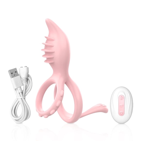 Silicone Vibrating Penis Ring for Men and Couple,Adult Pleasure Ring for Men(Black)