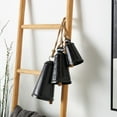 thumbnail image 2 of DecMode Tibetan Inspired Black Metal Conical Decorative Cow Bells with Jute Hanging Rope, 3 Count, 2 of 12