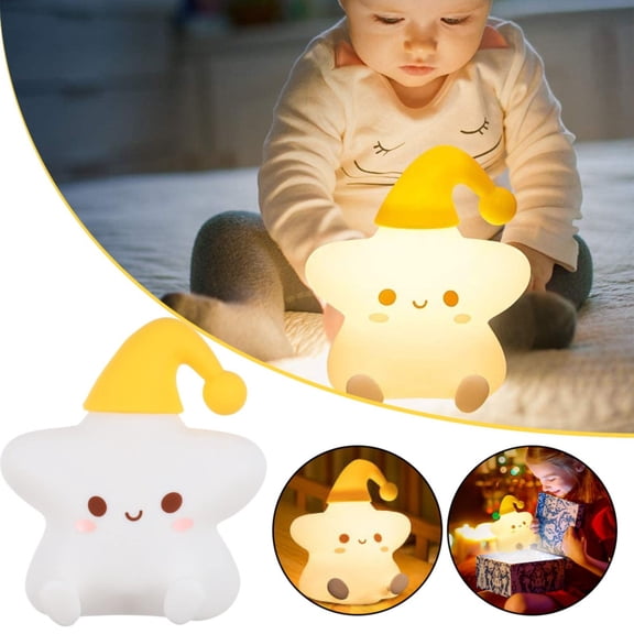 Goowood Star Night Light for Kids LED Touch Lamp Silicone Color Changing Baby Night Light for Nursery Bedroom Decor Toddler Night Light