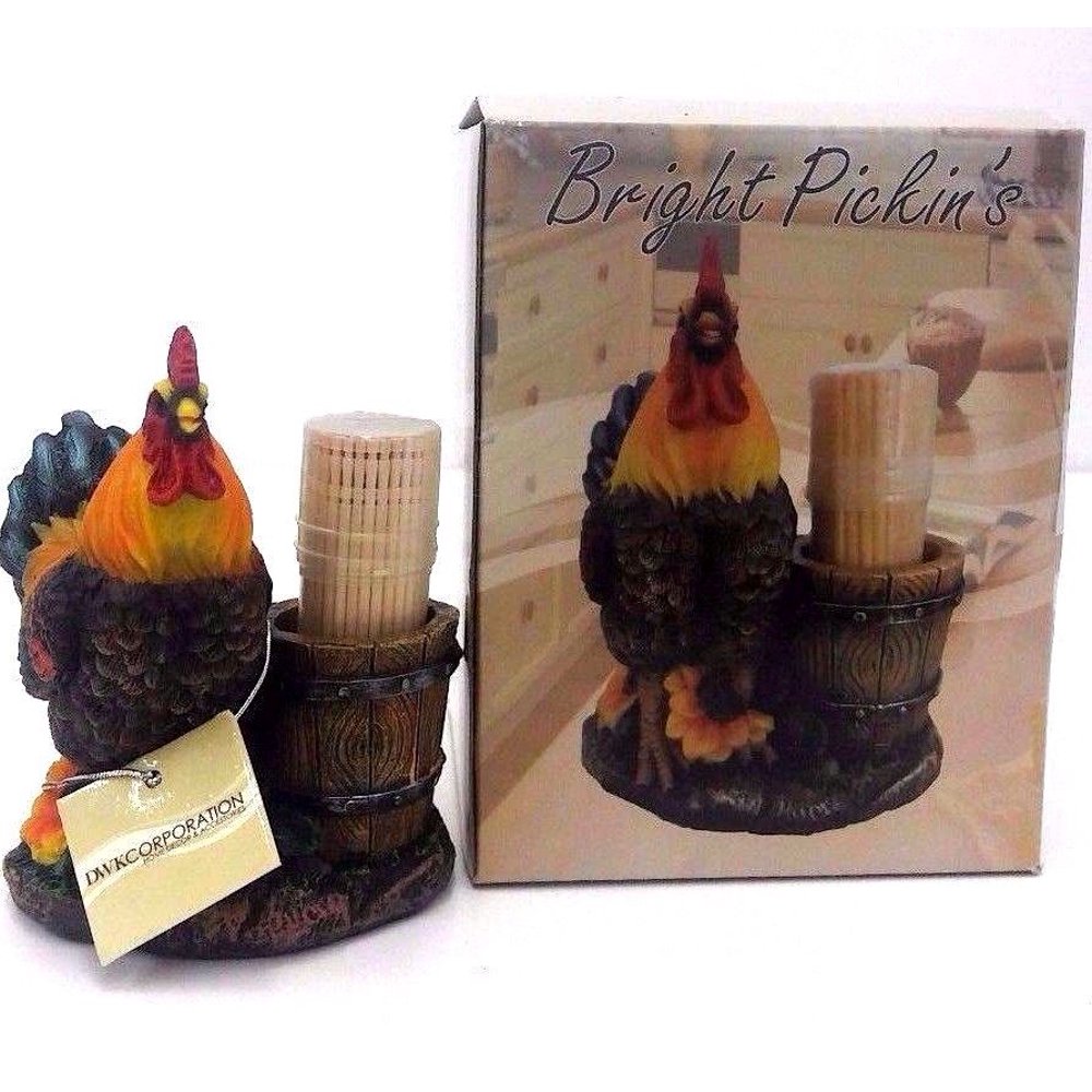 Rooster Chicken Toothpick Holder Bright Pickin's Kitchen
