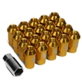 thumbnail image 1 of J2 Engineering LN-T7-008-15-GD J2 Engineering 7075 -T6 Forged Aluminum M12X1.5 20Pcs 44mm Height Open -End Lug Nut Set w / Socket Adapter (Gold), 1 of 6