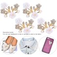 thumbnail image 2 of ZOUSSIQI 4Pcs Rhinestone Buckle, Hollow Crystal Flower Shape Buckle, Color Crystal Buckle for Wedding Party Prom Women Shoe Clips Buckles Decorations Accessories (3.5 * 2.2cm Pearl Flower CA919-18315, 2 of 9