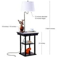 thumbnail image 2 of Brightech Madison Nightstand Side Table with Built In Lamp and USB Port, Black, 2 of 9