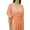 Peach, variant on Bimba Women's V-Neck Tassel Kaftan Short Drawstring Waist Caftan Beachwear Coverup Dress