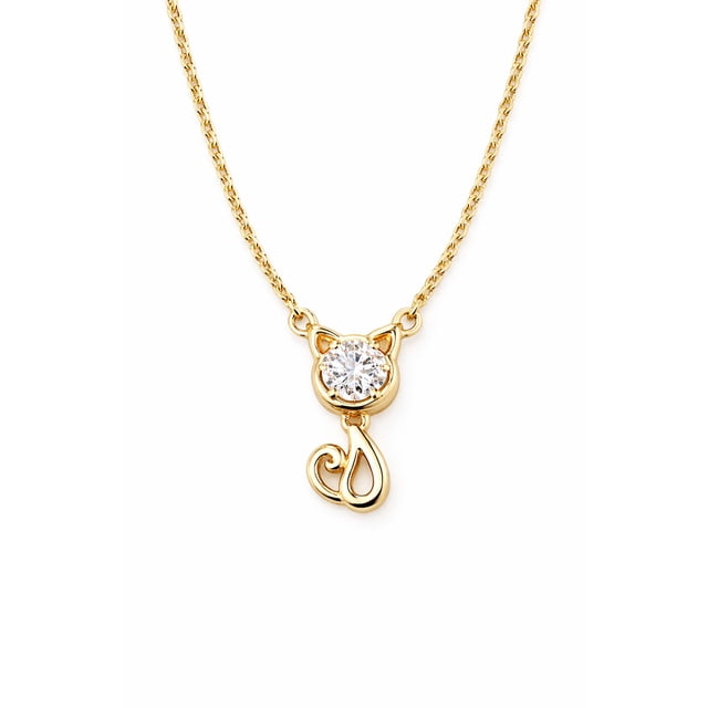 MOON & SELF Collar Bastet Essence Dije Gato Cat Lover Baño Oro Elegante