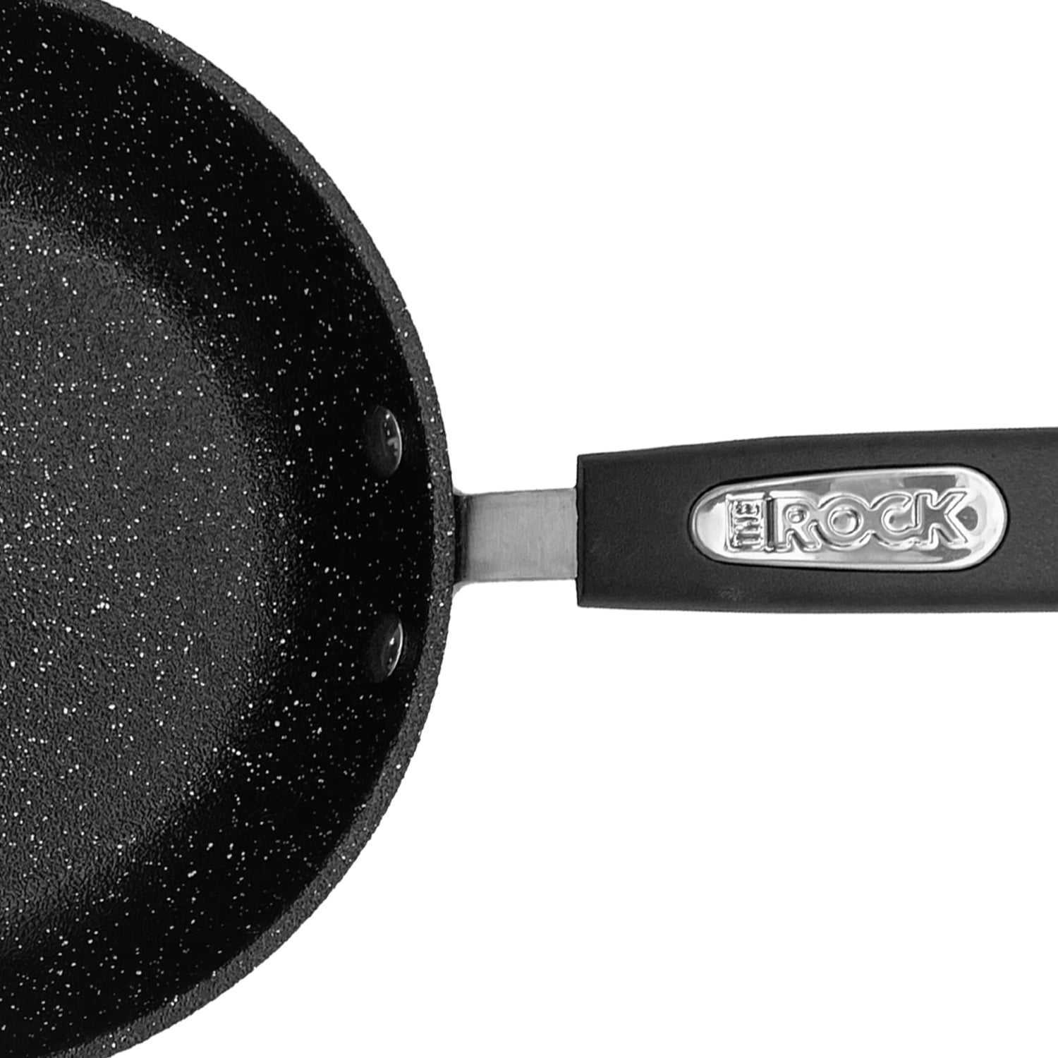 THE ROCK by Starfrit Terra Black Marble Non-Stick Fry Pan with Bakelite Handle, 8 In.