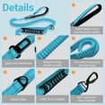 thumbnail image 3 of JoyPetto No-Pull Bungee Dog Leash with Dual Handle, 4-6ft Shock Absorbing Reflective Leash with Car Seatbelt Clip, Blue, 3 of 6