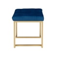 thumbnail image 5 of Powell Julius Velvet Ottoman, Gold/Navy, 5 of 7